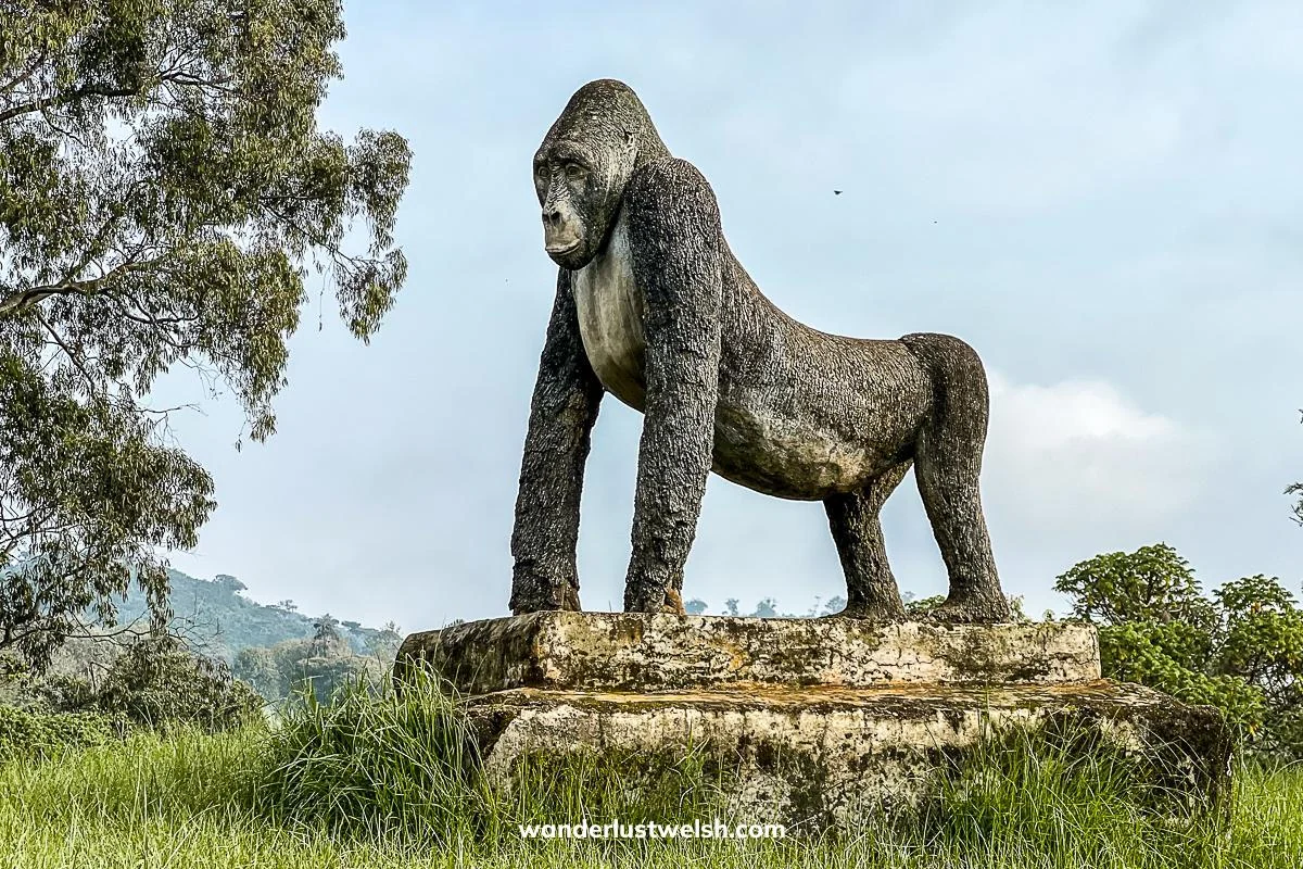 Gorilla monument near Bukavu