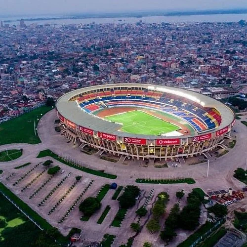 Aerial view of Stade des Martyrs in Kinshasa