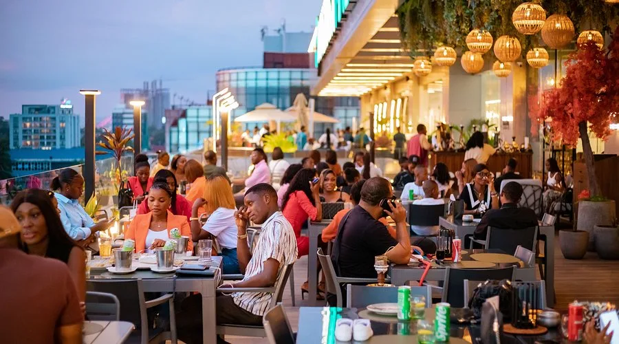 Rooftop dining and nightlife in Kinshasa